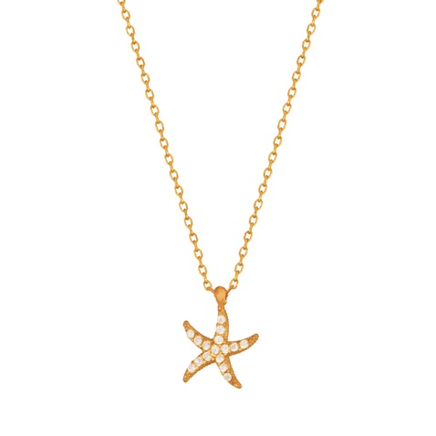 JEWELTUDE-Γυναικείο ασημένιο κοντό κολιέ JEWELTUDE 15598 επιχρυσωμένο