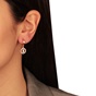 JEWELTUDE-Γυναικεία ασημένια σκουλαρίκια JEWELTUDE 15733 ροζ επιχρυσωμένα