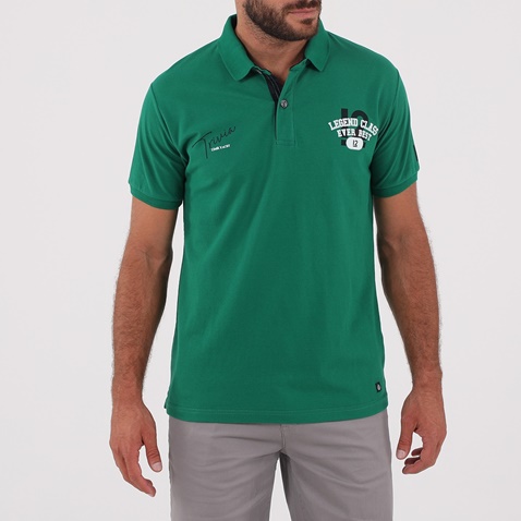 CATAMARAN SAILWEAR-Ανδρική polo μπλούζα CATAMARAN SAILWEAR πράσινη