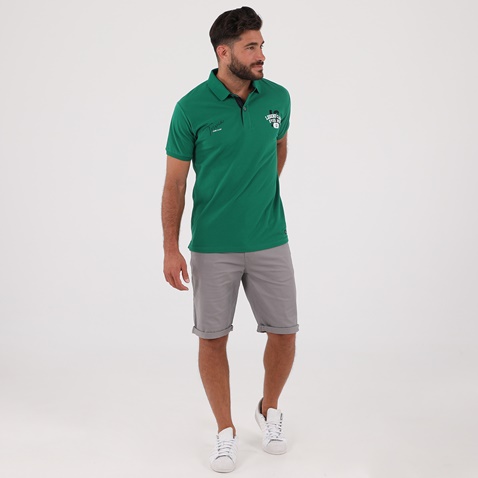 CATAMARAN SAILWEAR-Ανδρική polo μπλούζα CATAMARAN SAILWEAR πράσινη