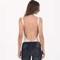 STAFF JEANS-Γυναικείο κορμάκι STAFF JEANS 63-059.039 SINEAD λευκό ριγέ γκρι