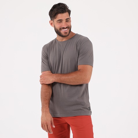 DIRTY LAUNDRY-Ανδρική κοντομάνικη μπλούζα DIRTY LAUNDRY DLMT0120F SOFT MODAL CREWNECK γκρι