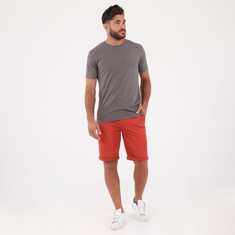 DIRTY LAUNDRY-Ανδρική κοντομάνικη μπλούζα DIRTY LAUNDRY DLMT0120F SOFT MODAL CREWNECK γκρι
