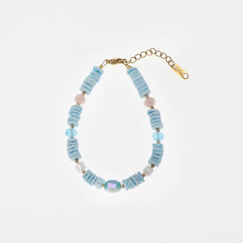 ERMINA KASS-Γυναικείο βραχιόλι ERMINA KASS STONE RODELLE BABY BLUE γαλάζιο