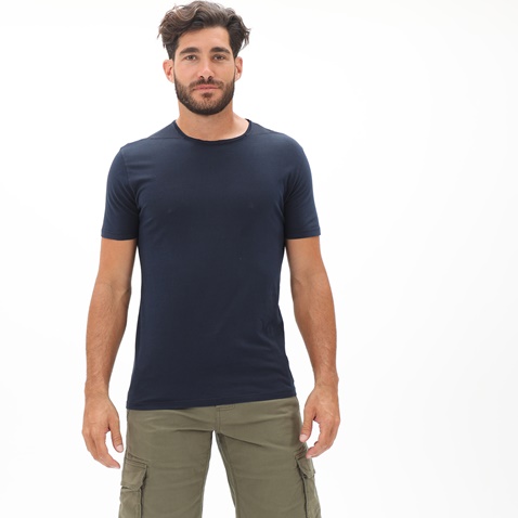 DIRTY LAUNDRY-Ανδρικό t-shirt DIRTY LAUNDRY  DLMT1021S RIB TRIANGLES  ACID μπλε