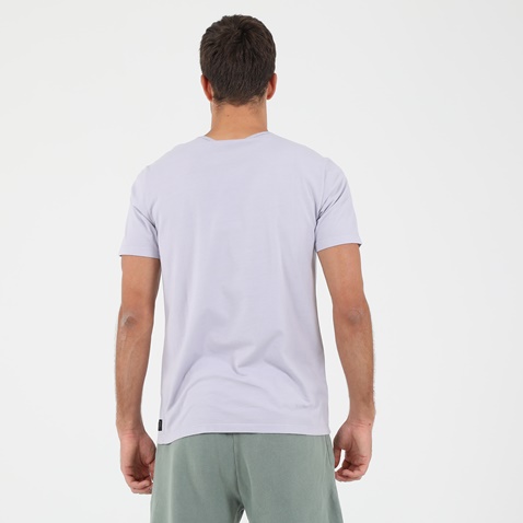 DIRTY LAUNDRY-Ανδρικό t-shirt DIRTY LAUNDRY RIB TRIANGLES  ACID λιλά