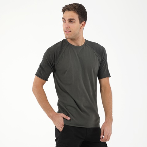 DIRTY LAUNDRY-Ανδρικό t-shirt DIRTY LAUNDRY COMBINED RAGLAN πράσινο