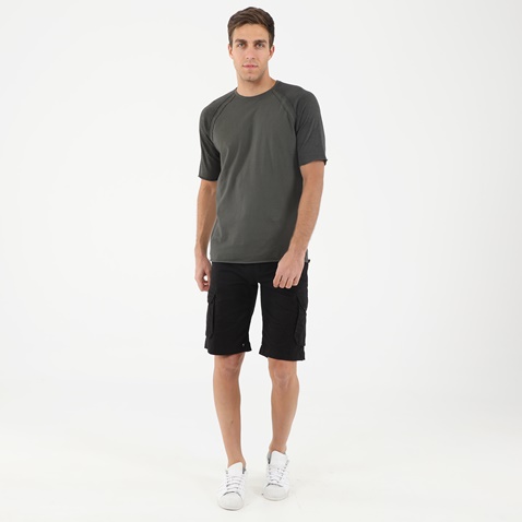DIRTY LAUNDRY-Ανδρικό t-shirt DIRTY LAUNDRY COMBINED RAGLAN πράσινο