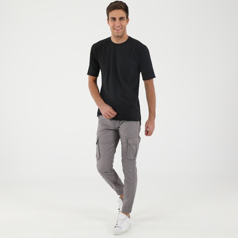 DIRTY LAUNDRY-Ανδρικό t-shirt DIRTY LAUNDRY COMBINED RAGLAN μαύρο