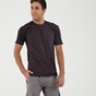 DIRTY LAUNDRY-Ανδρικό t-shirt DIRTY LAUNDRY COMBINED RAGLAN μπορντό
