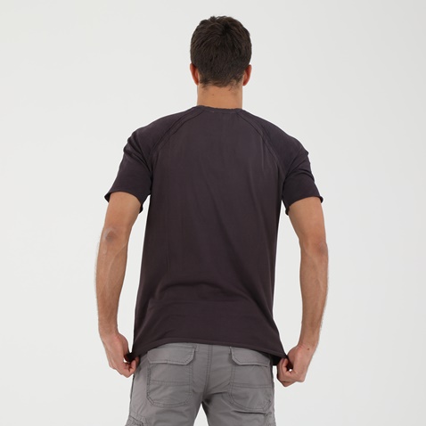 DIRTY LAUNDRY-Ανδρικό t-shirt DIRTY LAUNDRY COMBINED RAGLAN μπορντό