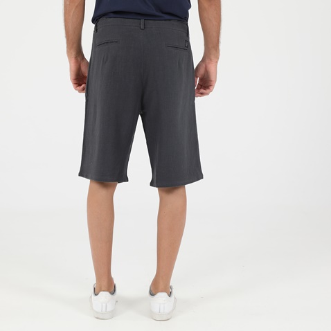 DIRTY LAUNDRY-Ανδρική chino λινή βερμούδα DIRTY LAUNDRY DLMB0121S ανθρακί