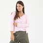 DIRTY LAUNDRY-Γυναικεία μπλούζα DIRTY LAUNDRY DLWL01S21 ACID LINEN BLEND L/S ροζ
