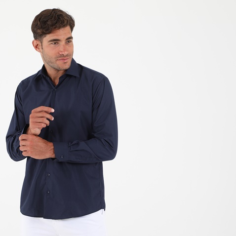 MARTIN & CO-Ανδρικό πουκάμισο MARTIN & CO REGULAR FIT μπλε
