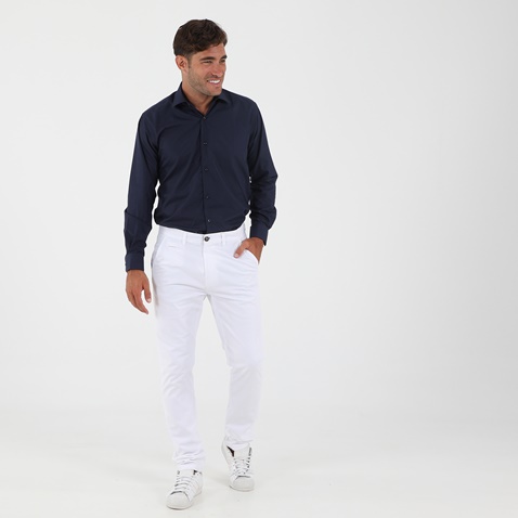 MARTIN & CO-Ανδρικό πουκάμισο MARTIN & CO REGULAR FIT μπλε
