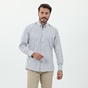 MARTIN & CO-Ανδρικό πουκάμισο MARTIN & CO 52-0685 Regular Fit λευκό μπλε μπεζ καρό