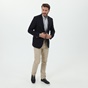 MARTIN & CO-Ανδρικό πουκάμισο MARTIN & CO 52-0685 Regular Fit λευκό μπλε μπεζ καρό