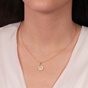 JEWELTUDE-Γυναικείο ασημένιο κολιέ Ροζέτα JEWELTUDE με επιχρύσωση 18Κ