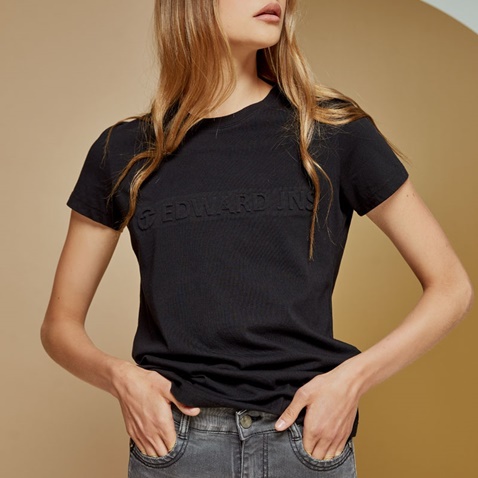 EDWARD JEANS-Γυναικείο t-shirt JOELLE EDWARD JEANS μαύρο