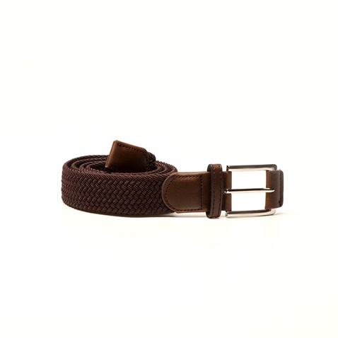 MARTIN & CO-Ανδρική πλεκτή ζώνη MARTIN & CO 121-120-0333 καφέ