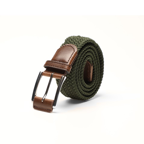 MARTIN & CO-Ανδρική πλεκτή ζώνη MARTIN & CO 121-120-0444 λαδί