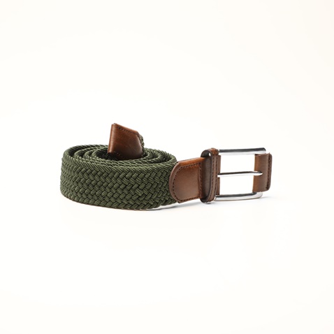 MARTIN & CO-Ανδρική πλεκτή ζώνη MARTIN & CO 121-120-0444 λαδί