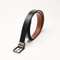 MARTIN & CO-Ανδρική ζώνη MARTIN & CO 121-122-0001 LEATHER BELT DOUBLE μαύρη καφέ