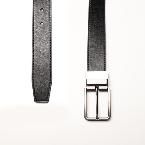 MARTIN & CO-Ανδρική ζώνη MARTIN & CO 121-122-0001 LEATHER BELT DOUBLE μαύρη καφέ