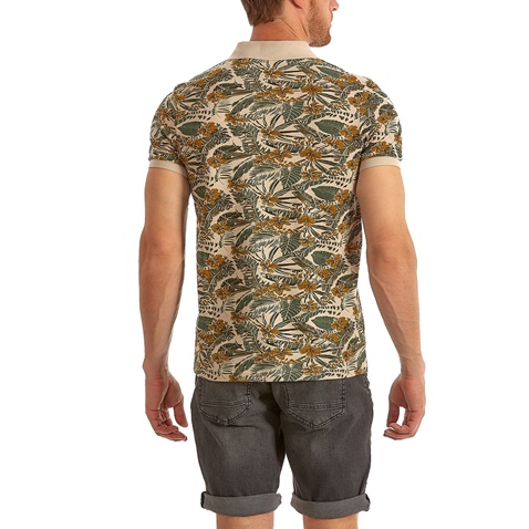 ADMIRAL-Ανδρική polo μπλούζα ADMIRAL 1121480075 T-S OGER UN CAZ εκρού πράσινη