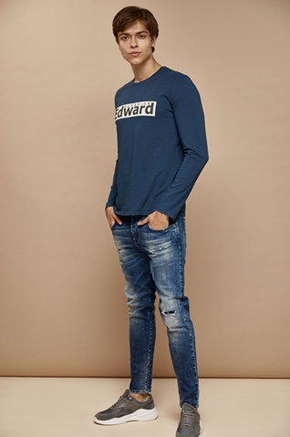 EDWARD JEANS-Ανδρικό jean παντελόνι EDWARD JEANS MP-D-JNS-W21-004 DIEDERIC-JT μπλε