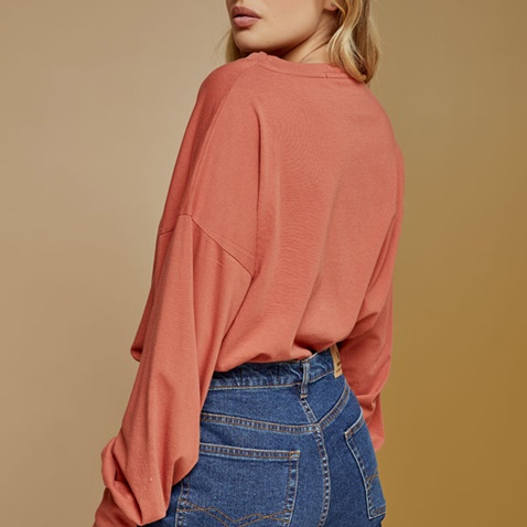 EDWARD JEANS-Γυναικεία μπλούζα EDWARD JEANS  WP-N-TOP-W21-008 DAYO πορτοκαλί
