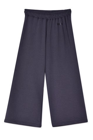 BODYTALK-Παιδικό παντελόνι φόρμας BODYTALK 1222-701600 HIGHWAIST WIDE LEG ανθρακί