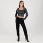 ATTRATTIVO-Γυναικείο σετ από ζακέτα μπολερό και cropped top ATTRATTIVO 92523410 ασημί