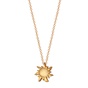 JEWELTUDE-Γυναικείο κοντό ασημένιο κολιέ JEWELTUDE 14476 Ηλιος χρυσό
