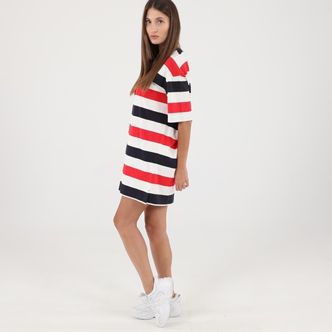 GANT-Γυναικείο mini φόρεμα GANT 4202331 BLOCKED STRIPE κόκκινο μπλε λευκό