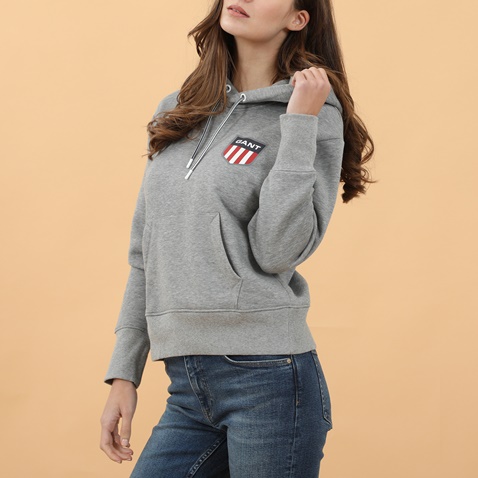 GANT-Γυναικεία φούτερ μπλούζα GANT 4204559 4204559 GANT RETRO SHIELD γκρι
