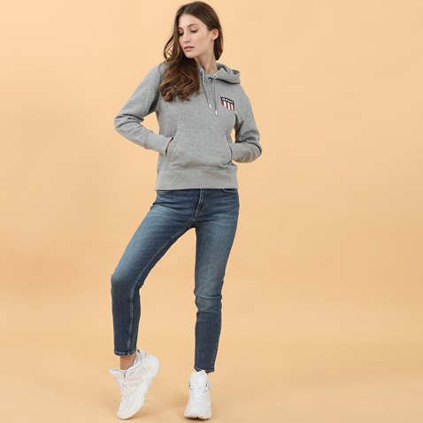 GANT-Γυναικεία φούτερ μπλούζα GANT 4204559 4204559 GANT RETRO SHIELD γκρι