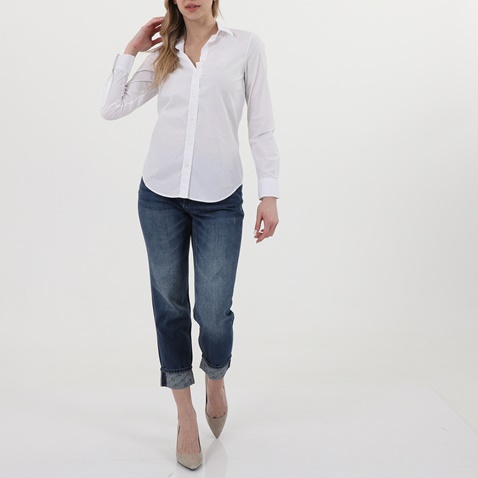 GANT-Γυναικείο πουκάμισο GANT 4350022 SOLID STRETCH BROADCLO λευκό