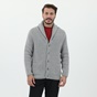 GANT-Ανδρική πλεκτή ζακέτα GANT TEXTURED WOOL BLEND γκρι
