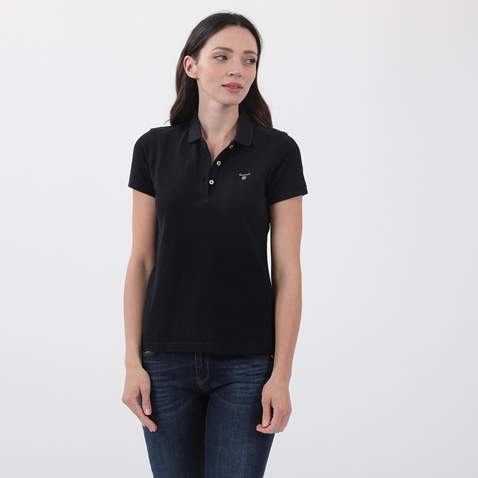 GANT-Γυναικεία polo μπλούζα GANT μαύρο