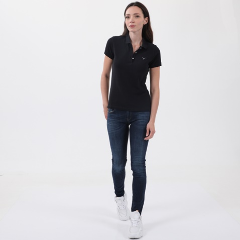 GANT-Γυναικεία polo μπλούζα GANT μαύρο
