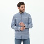 GANT-Ανδρικό πουκάμισο GANT G3016420 G3016420 SHIRT LS καρό μπλε