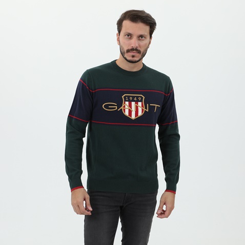 GANT-Ανδρικό πουλόβερ GANT G8000127 πράσινο μπλε
