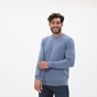 GANT-Ανδρική λεπτή πλεκτή μπλούζα GANT 8050063 Cotton Cashmere γαλάζια