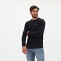GANT-Ανδρική λεπτή πλεκτή μπλούζα GANT 8050063 Cotton Cashmere μαύρη