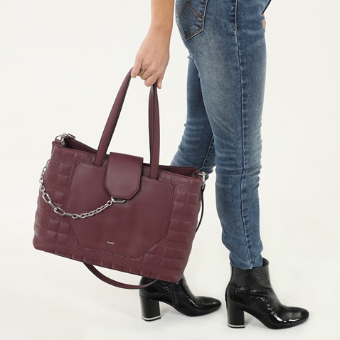 GAUDI-Γυναικεία τσάντα shopping GAUDI GBG.0W1.083.143 linea μπορντό