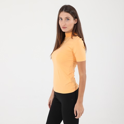 CALVIN KLEIN JEANS-Γυναικεία μπλούζα CALVIN KLEIN JEANS J20J216344 MICRO BRANDING πορτοκαλί
