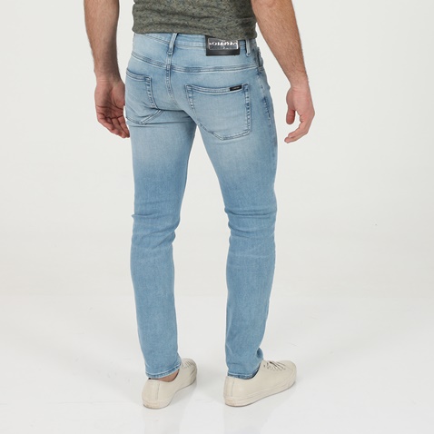 CALVIN KLEIN JEANS-Ανδρικό jean παντελόνι CALVIN KLEIN JEANS K10K106559 MODERN SLIM FLEX μπλε