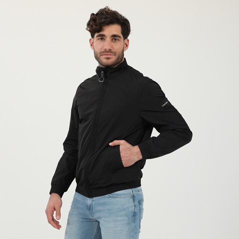 CALVIN KLEIN JEANS-Ανδρικό ελφρύ jacket CALVIN KLEIN JEANS K10K106846 CRINKLE NYLON EASY μαύρο