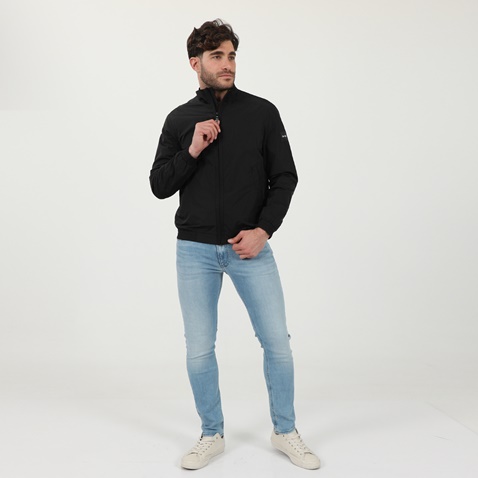 CALVIN KLEIN JEANS-Ανδρικό ελφρύ jacket CALVIN KLEIN JEANS K10K106846 CRINKLE NYLON EASY μαύρο